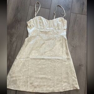 Gold corset mini dress